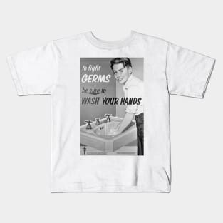 Wash Your Hands: Retro Covid Awareness Poster Kids T-Shirt